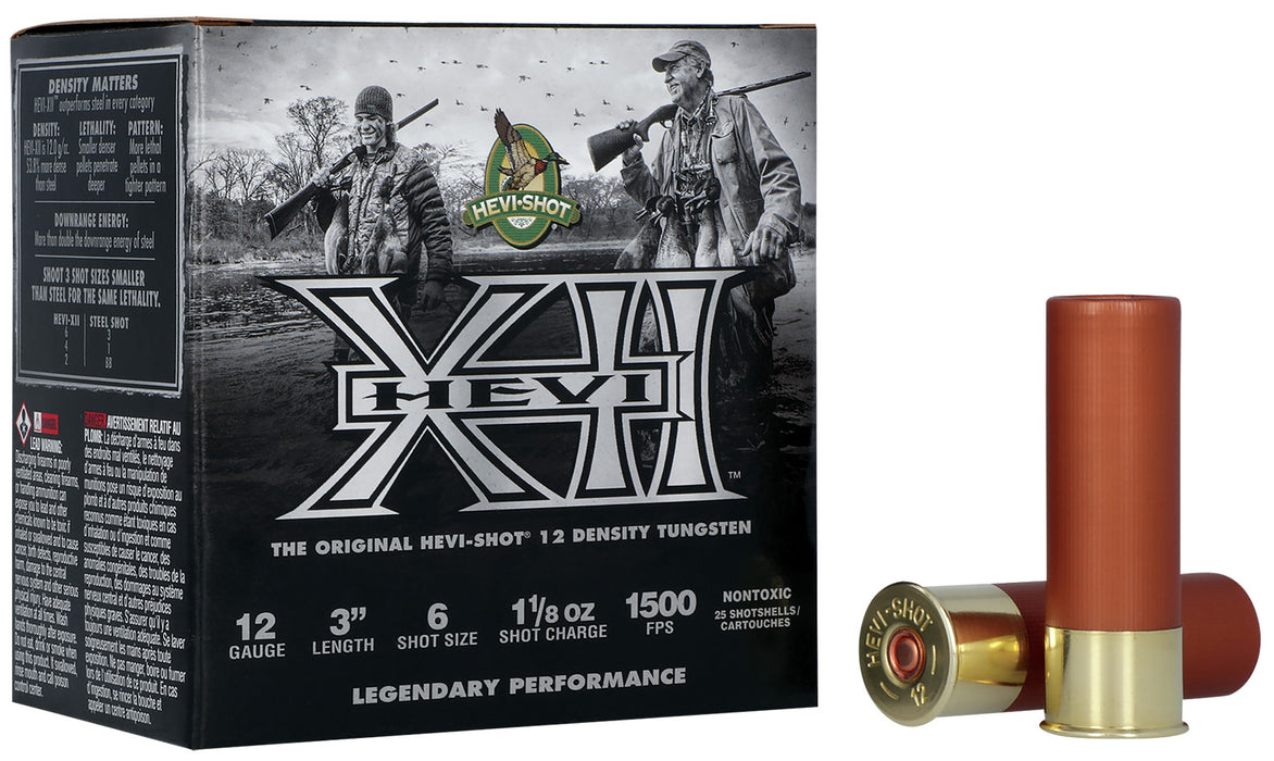 HEVI-Shot HS51206 HEVI-XII  12Gauge 3" 1 3/8oz 6Shot 25 Per Box/10 Case
