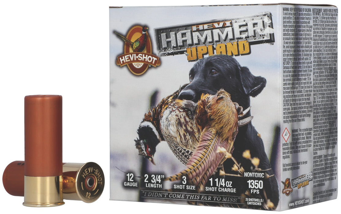 HEVI-Shot HS29103 HEVI-Hammer Upland 12Gauge 2.75" 1 1/4oz Steel/Bismuth 3Shot 25 Per Box/10 Case
