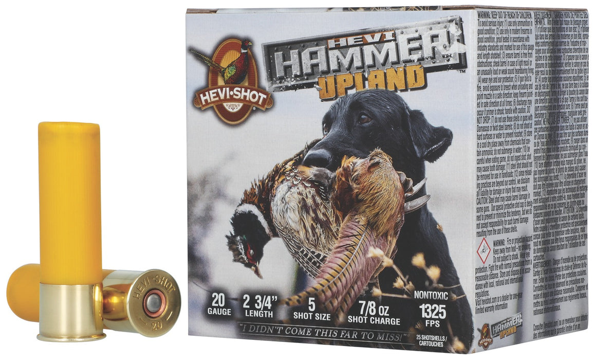HEVI-Shot HS29205 HEVI-Hammer Upland 20Gauge 2.75" 1oz Steel/Bismuth 5Shot 25 Per Box/10 Case