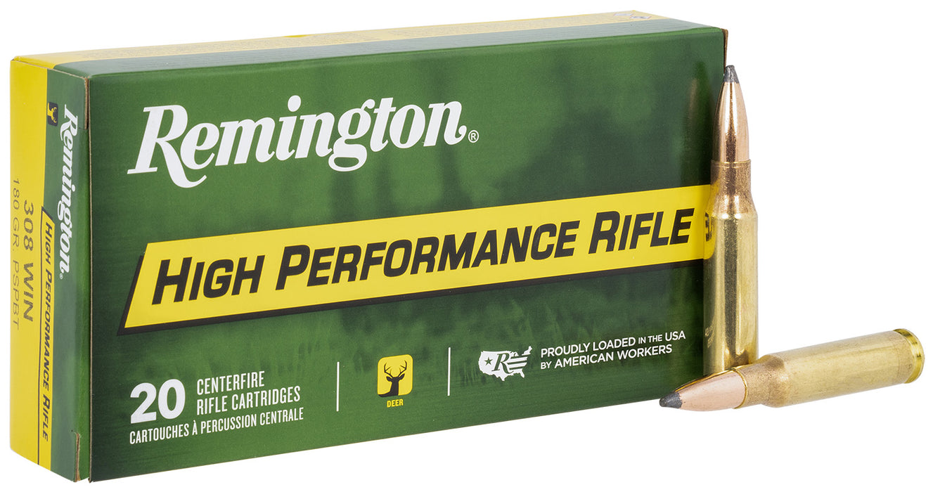 Remington Ammunition R21473   308 Cal Pointed Soft Point Boat-Tail (PSPBT) 20 Bx/10 Cs