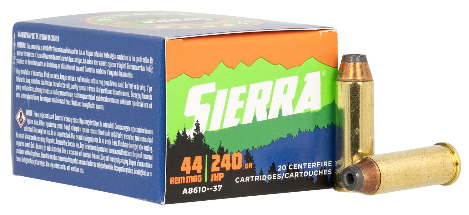 Sierra A861037 Outdoor Master  44 Rem Mag 240 gr Jacket Hollow Point Sport Master 20 Per Box