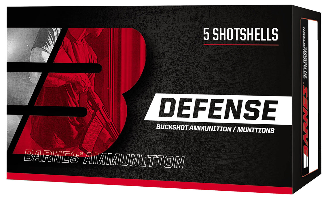 Barnes Bullets 32013 Defense  20 Gauge 2.75" 17 3 Buck Shot 5 Per Box/20 Cs