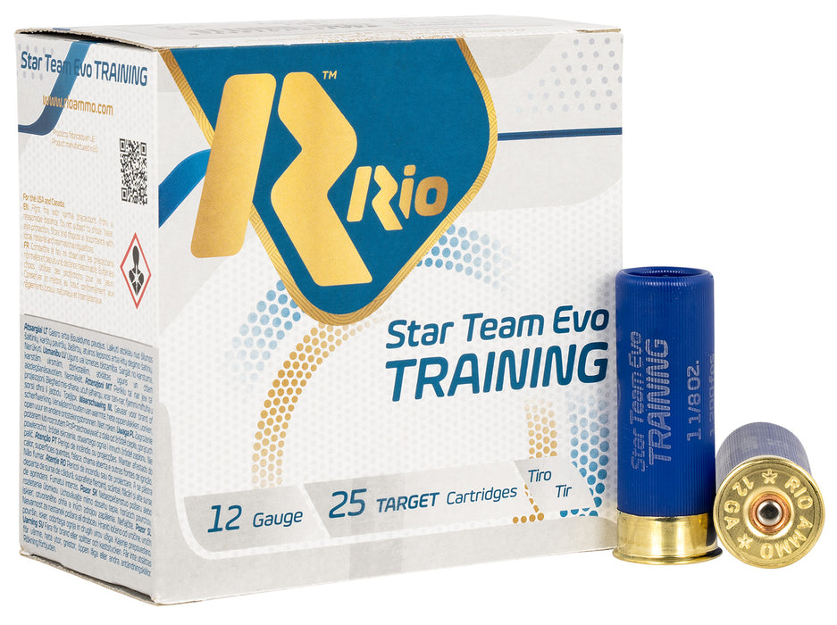 Rio Ammunition STT3275 Star Team EVO Target Load 12 Gauge 2.75" 1 1/8 oz 7.5 Shot 25 Per Box/ 10 Cs