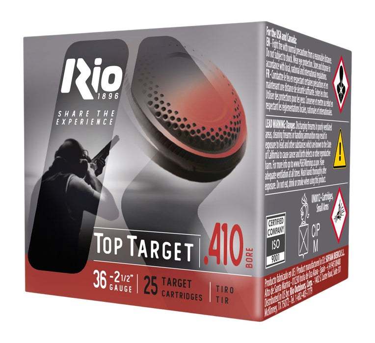 Rio Ammunition RC368 Game Load Heavy Field 410Gauge 2.50" 1/2oz 8Shot 25 Per Box/10 Case
