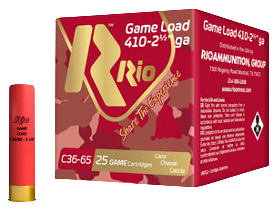 Rio Ammunition RC368   10 2.5" 1/2 oz 8 Shot 25 Per Box/10 Cs