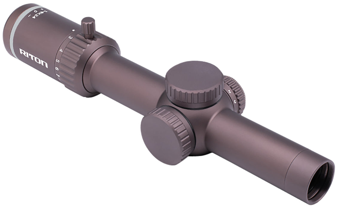 Riton Optics 3T18ASIFDE2 3 Tactix  Flat Dark Earth 1-8x24mm 30mm Tube Illuminated OT Reticle