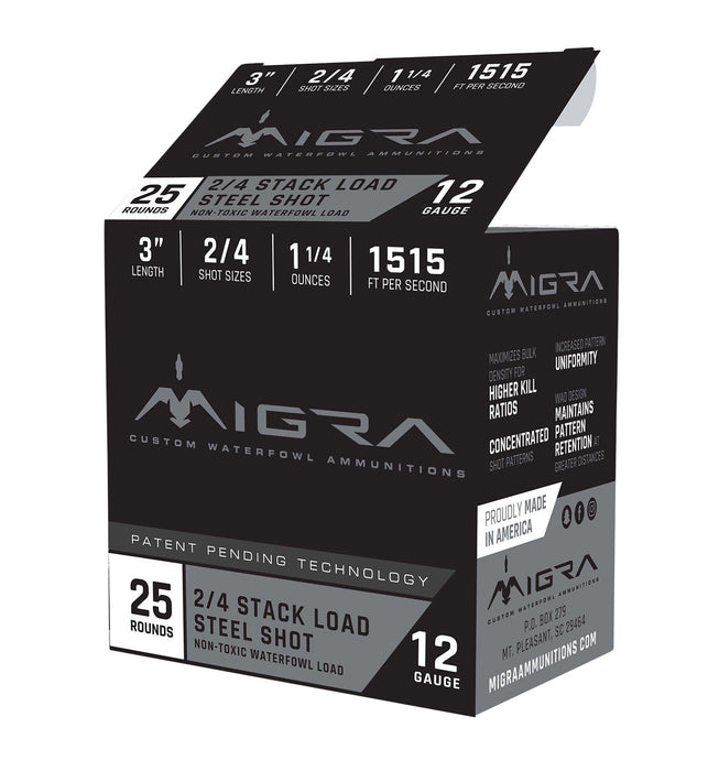 Migra Ammunitions M12S46 Staxd  12Gauge 3" 1 1/4oz 4/6Shot 25/10 *Sold by the case