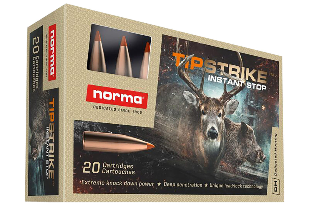 Norma Ammunition (RUAG) 20171222 Dedicated Hunting Tipstrike .280 Rem 160 gr/Polymer Tip 20 Per Box/ 10 Cs