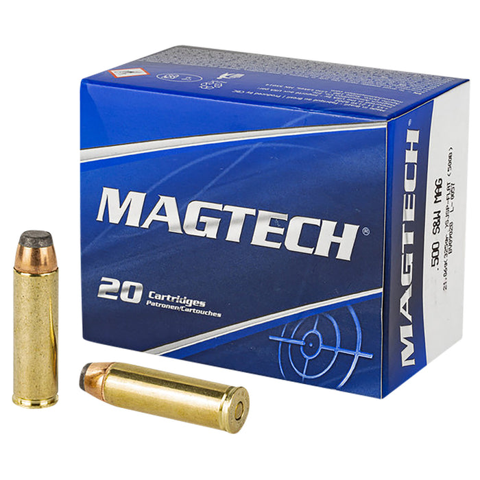 Magtech 500B Range/Training  500 S&W Mag 325 gr Semi-Jacketed Soft Point Flat 20 Per Box/25 Cs