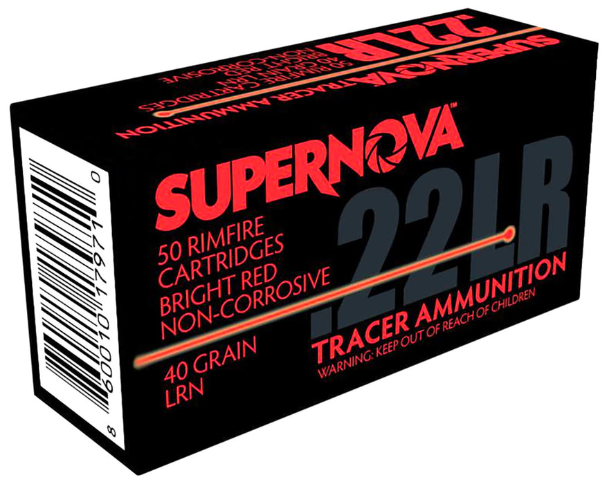 Piney Mountain Ammunition PMSN22LRR Red Tracer Non Corrosive 22 LR 40 gr Lead Round Nose (LRN) 50 Per Box/ 10 Cs