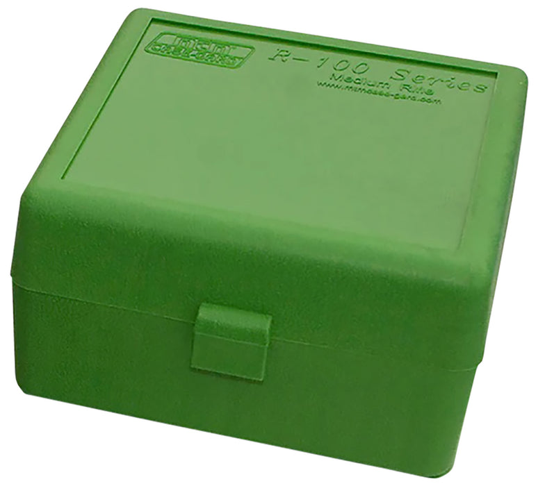 MTM Case-Gard RS10010 Ammo Box Flip-Top 223 Rem 204 Ruger Green Polypropylene 100rd