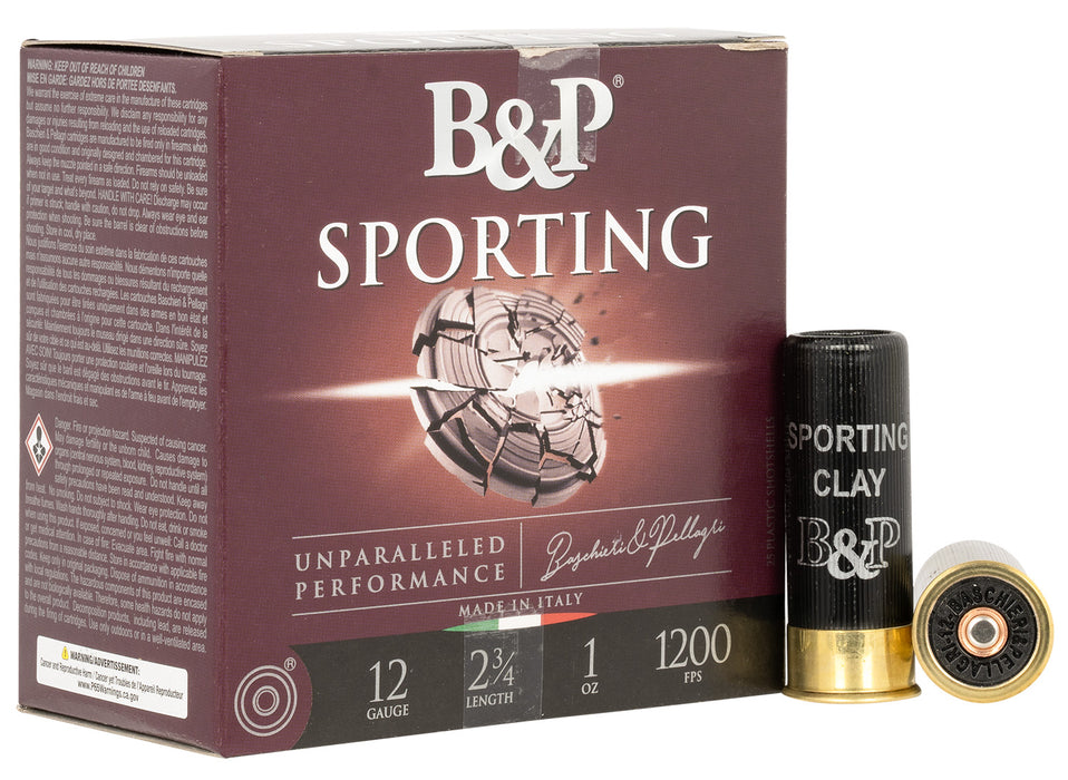 Baschieri & Pellagri (B&P) 12B1SCL7 B&P Sporting 12 Gauge 2.75" 1 oz 7 Shot 25 Per Box/ 10 Cs