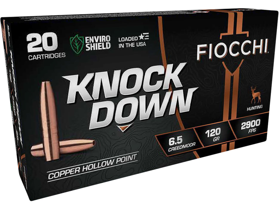 Fiocchi 65CMCHA Knock Down Hunting 6.5 Creedmoor 120 gr 20 Per Box/ 10 Cs