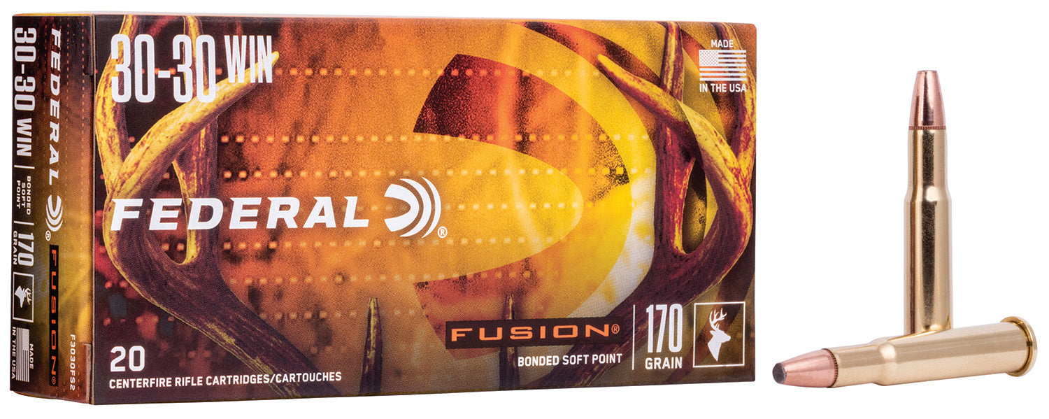 Federal F3030FS2 Fusion  30-30Win 170gr Bonded Soft Point 20 Per Box/10 Case