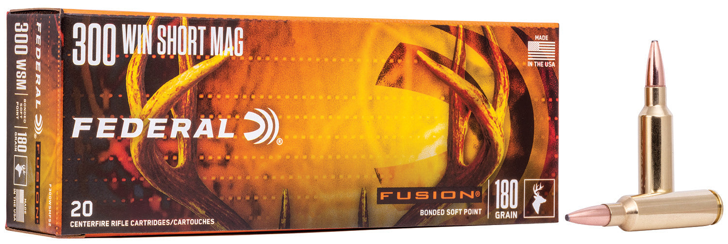 Federal F300WSMFS2 Fusion  300WSM 180gr Bonded Soft Point 20 Per Box/10 Case