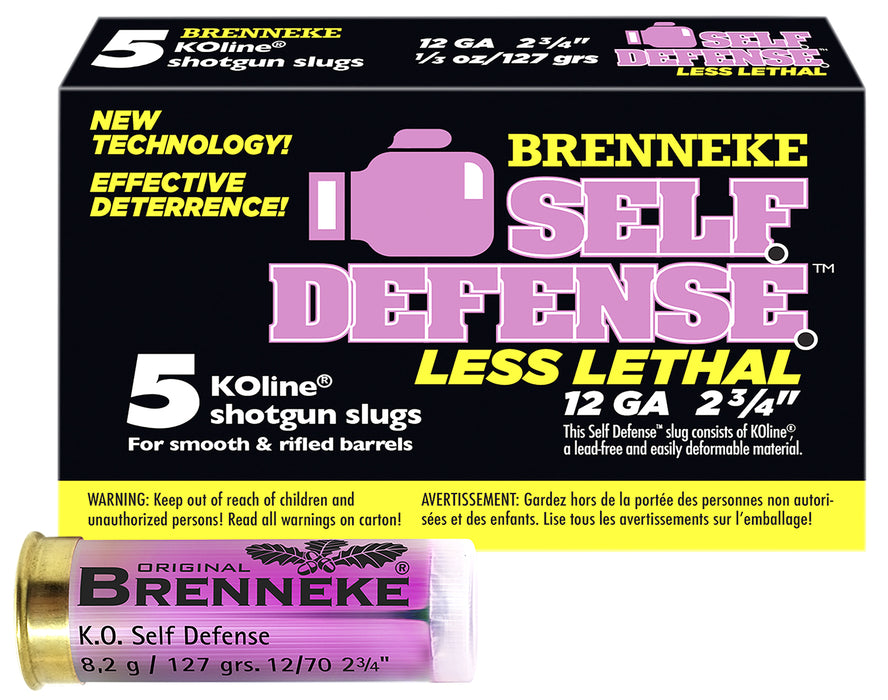 Brenneke SL122SDLL Self Defense  12 Gauge 2.75" 1/3 oz Sabot Slug Shot 5 Per Box 50 Cs