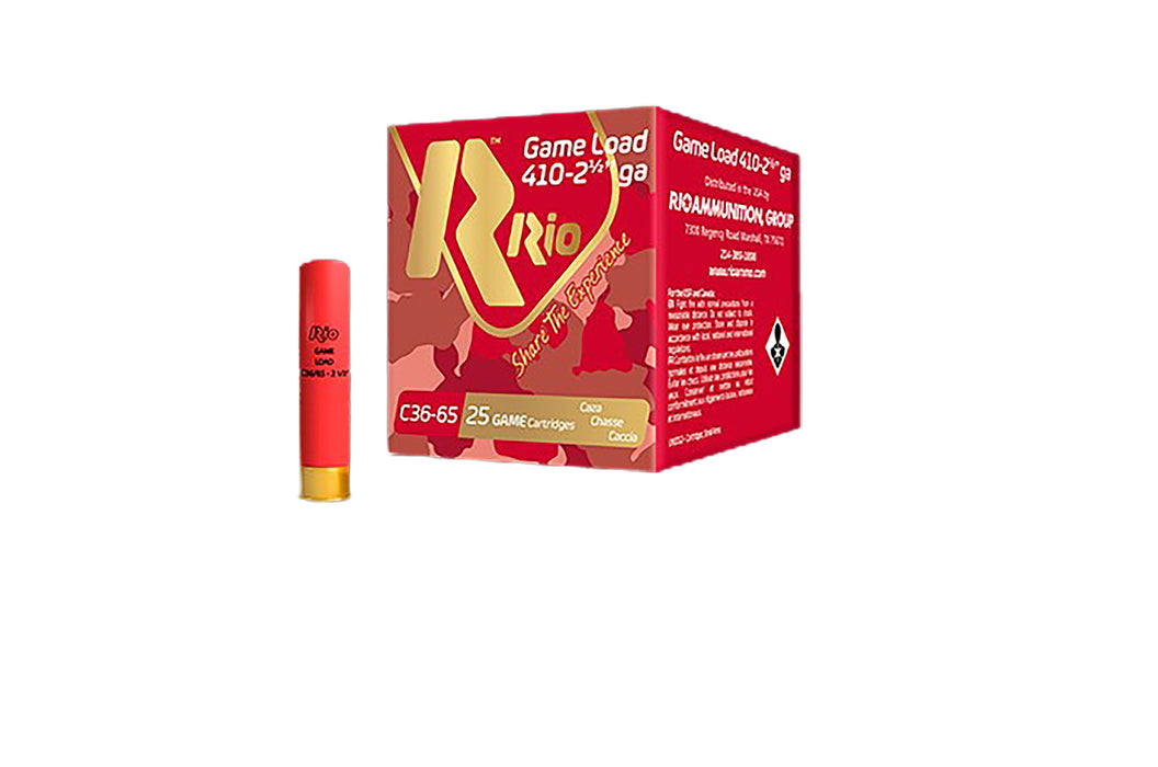 Rio Ammunition RC3675 Game Load  410 Gauge 2.50" 1/2 oz 7.5 Shot 25 Per Box/ 10 Cs