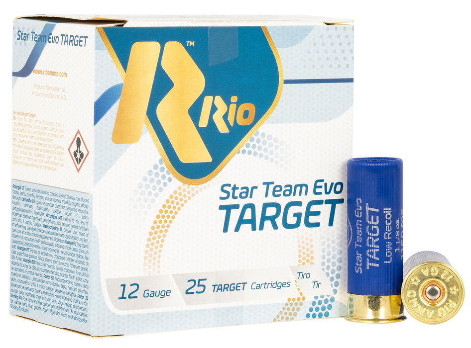 Rio Ammunition STT32LR75 Team Target  12 Gauge 2.75" 1 1/8 oz 7.5 Shot 25 Per Box/ 10 Cs
