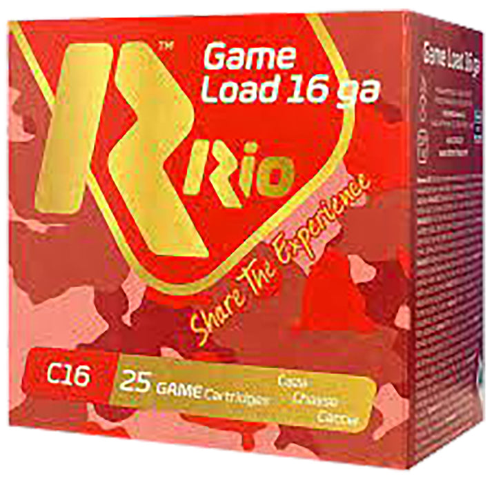 Rio Ammunition RCHV168 Game Load  16 Gauge 2.75" 1 1/8 oz 8 Shot 25 Per Box/ 10 Cs