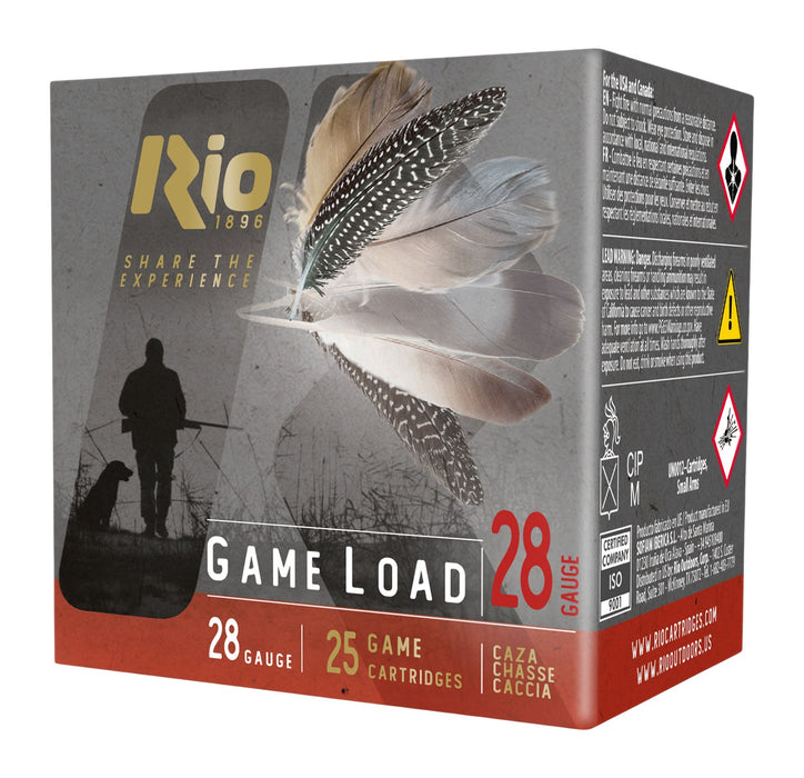 Rio Ammunition RCHV286 Game Load  28Gauge 2.75" 1oz 6Shot 25 Per Box/10 Case