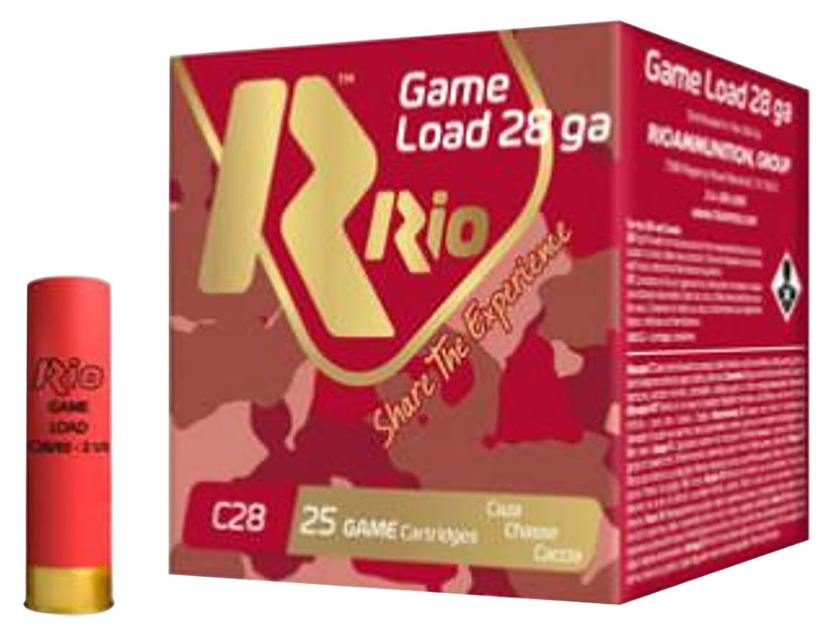 Rio Ammunition RCHV286 Game Load  28 Gauge 2.75" 1 oz 6 Shot 25 Per Box/ 10 Cs