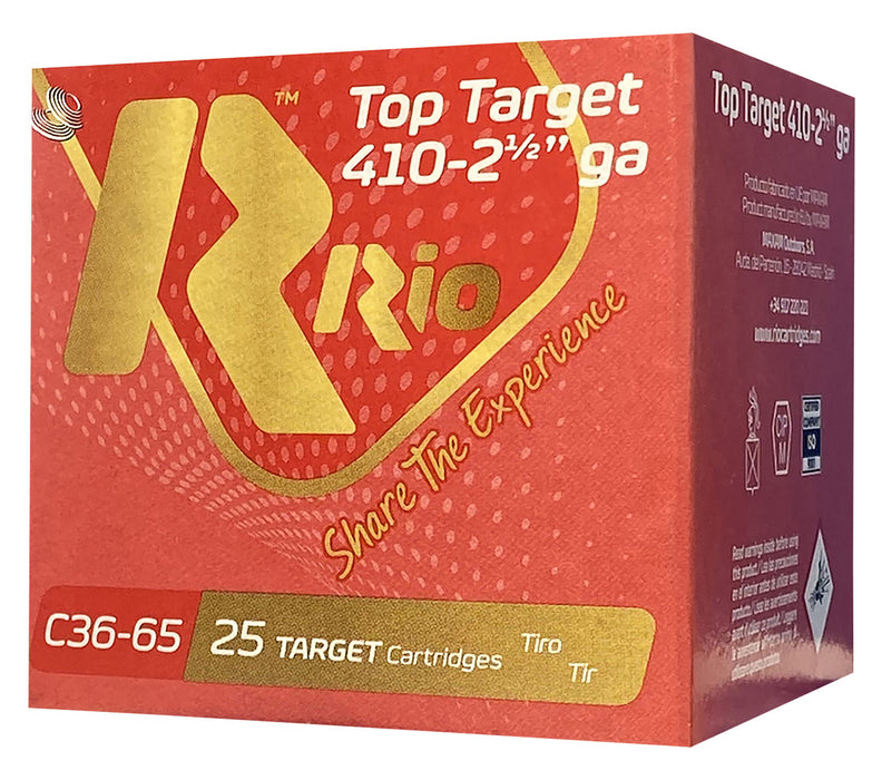 Rio Ammunition RC3675 Top Target  410 Gauge 2.50" 1/2 oz 7.5 Shot 25 Per Box/ 10 Cs