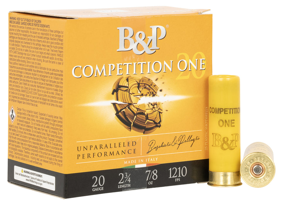 B&P 20B78CP7 Competition ONE 20 Gauge 2.75" 7/8 oz 7.5 Shot 25 Per Box/ 10 Case