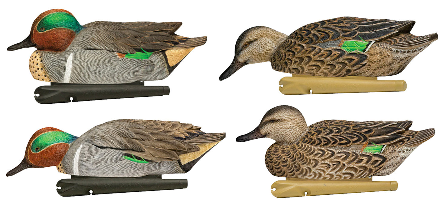 Avian X AVXAVX8081 Topflight Green Winged Teal Floating Multi-Color - 6 Pack