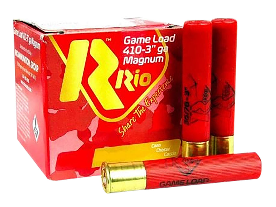 Rio Ammunition RCHV368 Game Load  410 Gauge 3" 11/16 oz 8 Shot 25 Per Box/ 10 Cs
