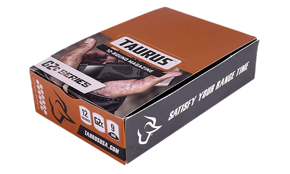 Taurus 389-0009-00 G2C Magazine Pop Display 12rd 9mm Luger Black Steel w/ Polymer Base Plate (12 Pack)