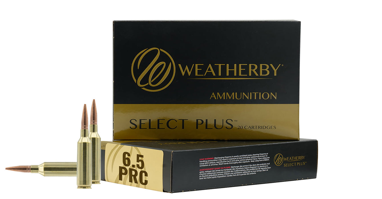 Weatherby M65PRC124HCB Select Plus  6.5 PRC 124 gr 20 Per Box 10 Cs