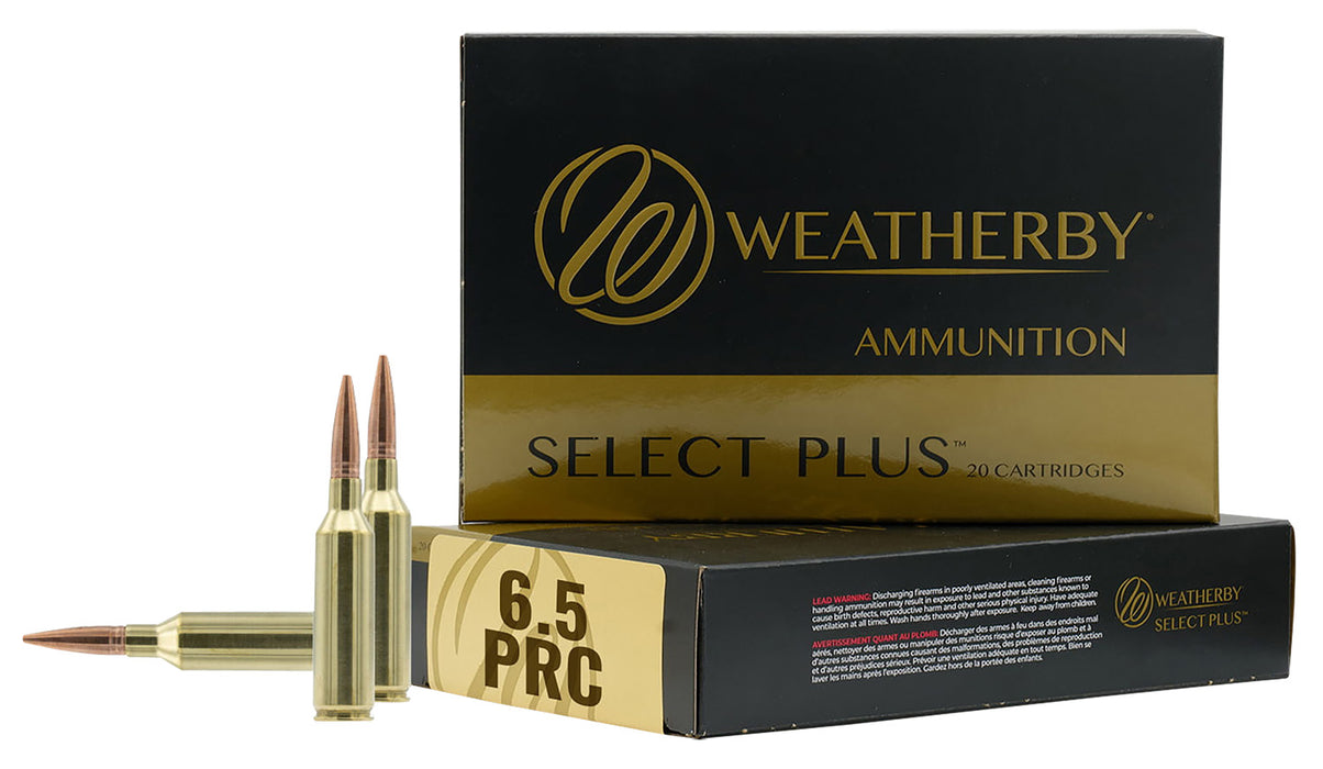 Weatherby F65PRC130SCO Select Plus  6.5 PRC 130 gr 20 Per Box 10 Cs