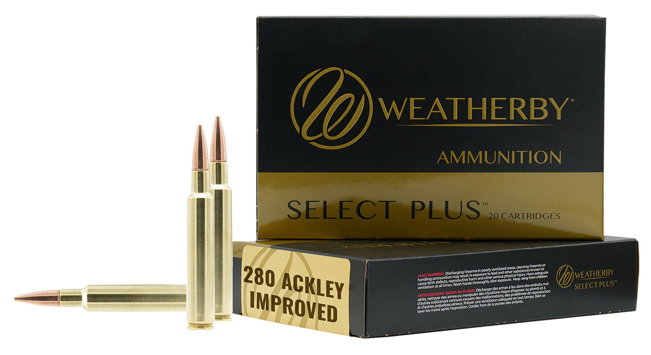 Weatherby M280A139HCB Select Plus  280 Ackley Improved 139 gr 20 Per Box 10 Cs
