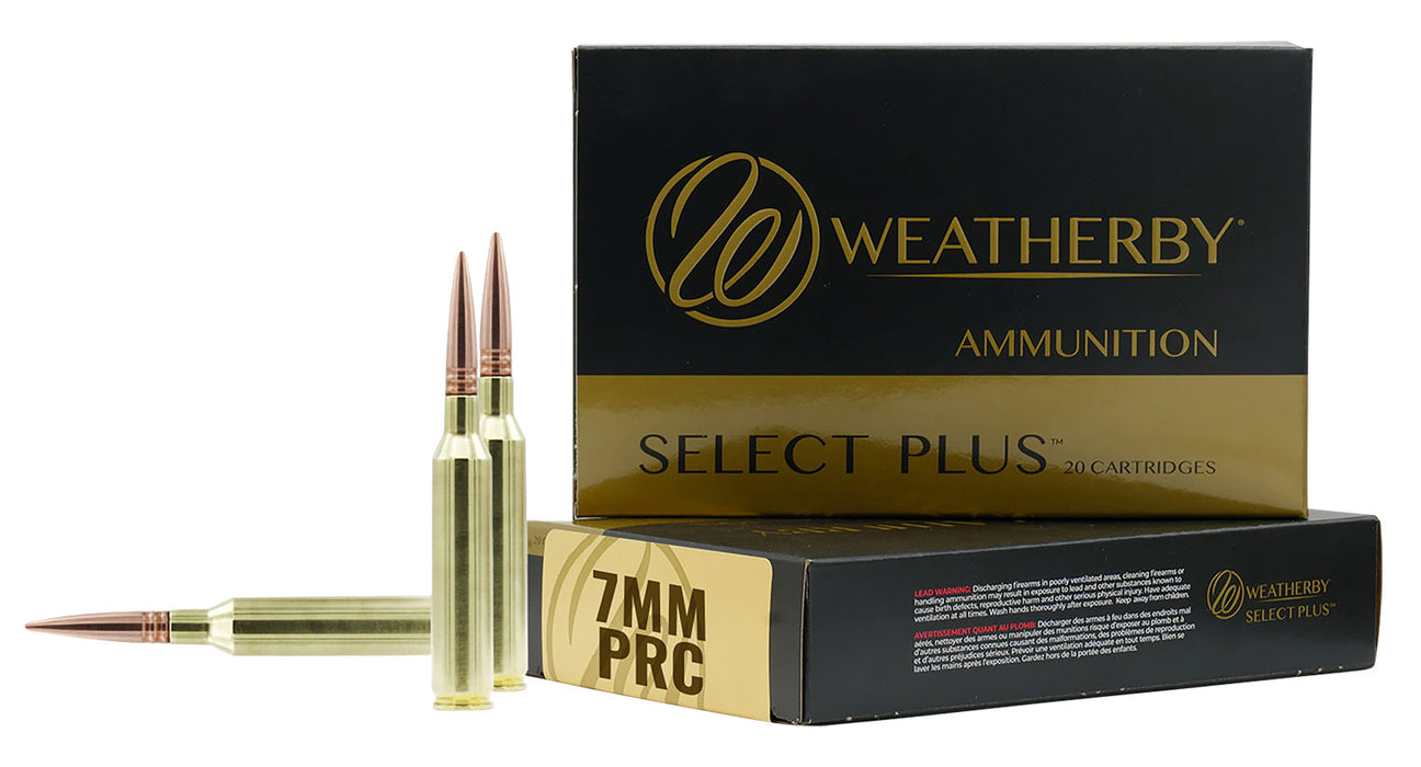 Weatherby M7PRC177HCB Select Plus  7mm PRC 177 GR 20 Per Box 10 Cs