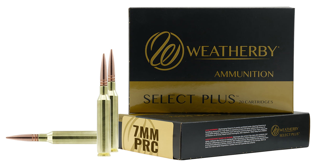 Weatherby F7PRC150SCO Select Plus  7mm PRC 150 gr Jacketed Hollow Point 20 Per Box 10 Cs