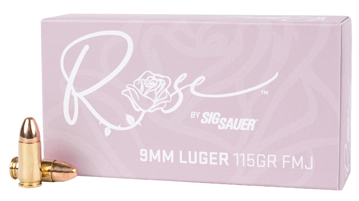 Sig Sauer E9MMB1ROSE50 Rose  9mm Luger 115 gr Full Metal Jacket 50 Per Box/ 20 Case