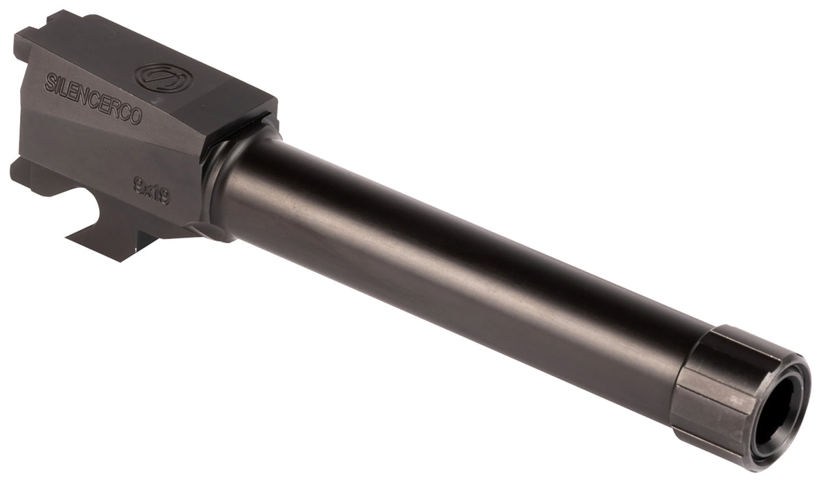 SilencerCo AC2486 Sig  9mm Luger 4.50" Threaded Black Nitride Stainless Steel, Fits Sig P320 Compact