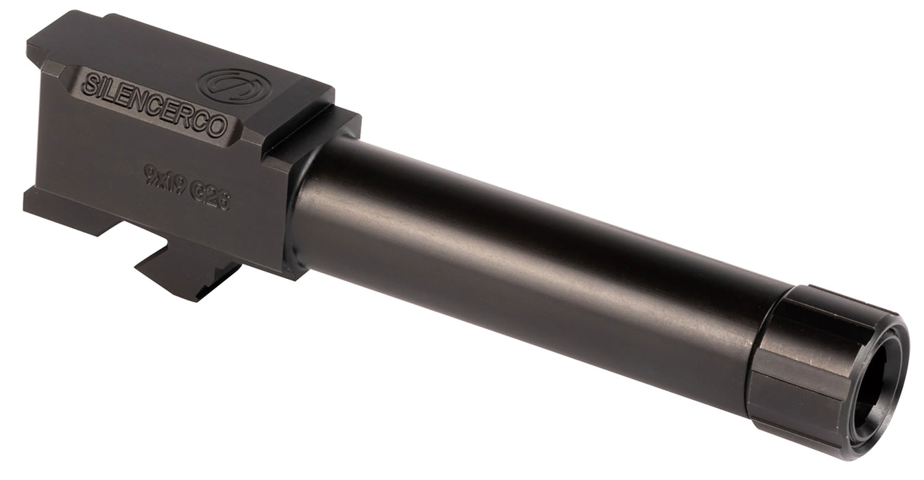SilencerCo AC1329 Glock  9mm Luger 3.70" Threaded Black Nitride Stainless Steel, Fits Glock 26 Gen1-5