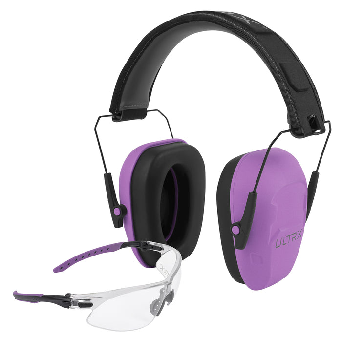 Allen 4155 Shield Ear & Eye Protection Combo 23 dB Plum