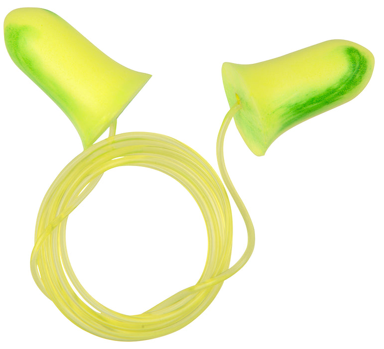 Allen 4119 Tethered Tapered Foam Ear Plugs 32 dB Yellow/Lime Green 5 Pair