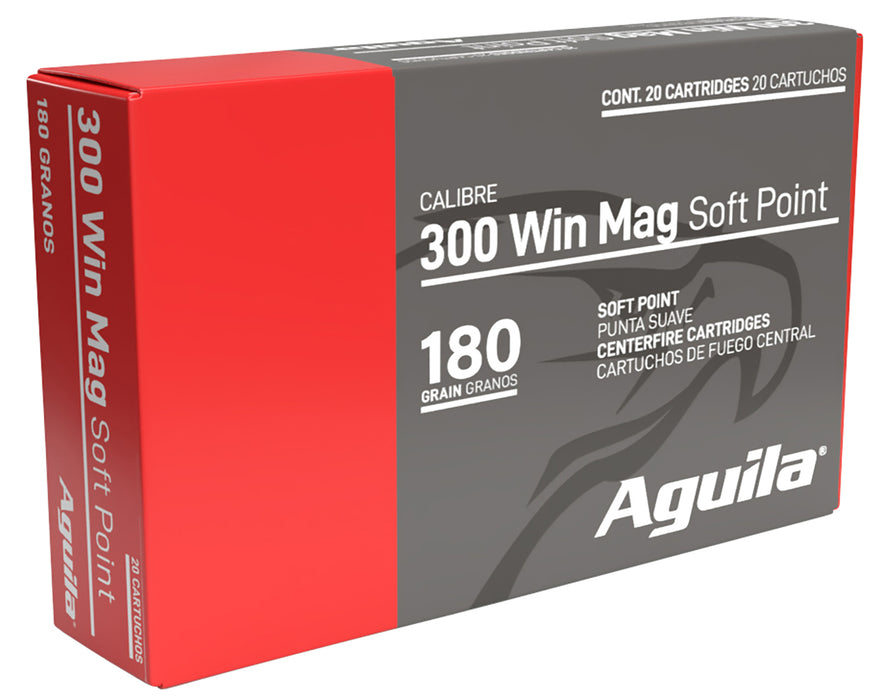 Aguila 82044AG   300 Win Mag 180 gr Soft Point InterLock Boat Tail Soft Point 20 Per Box/ 10 Case
