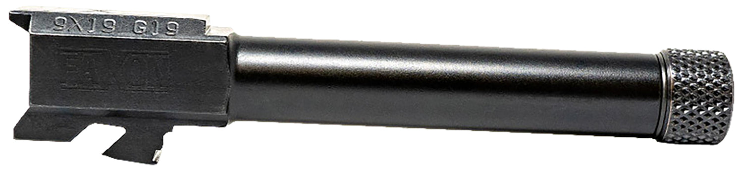 Faxon Firearms GA910N19NGQT Duty Series  9mm Luger Compatible w/Glock 19 Gen2-5, Threaded Black Nitride Steel