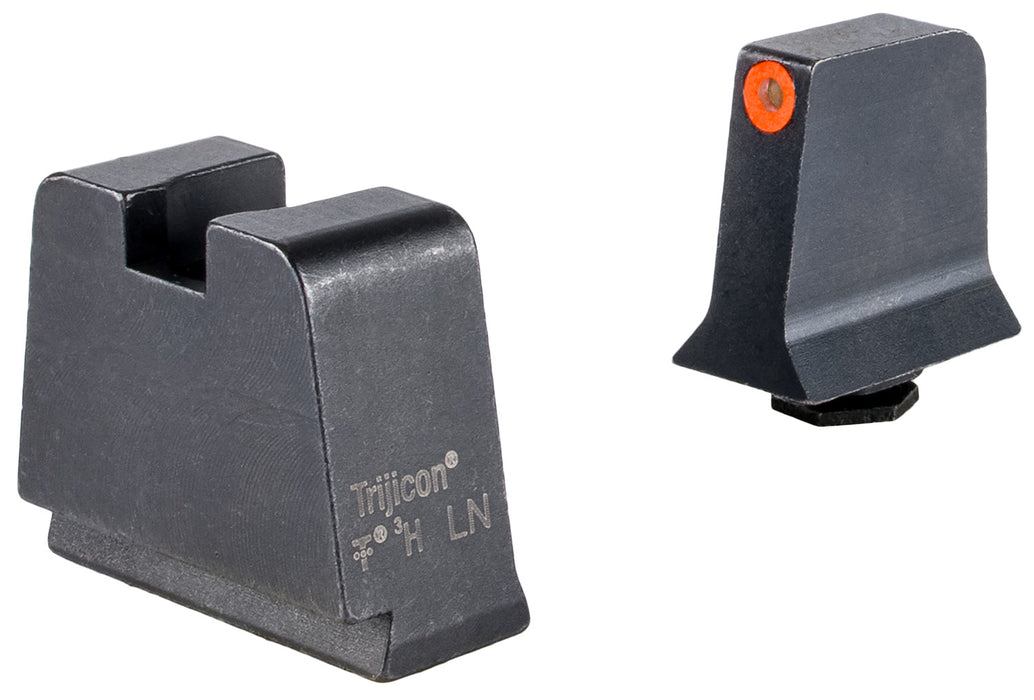 Trijicon GL243C601146 Suppressor/Optic Height Sights  Green/Tritium Orange Outline Front Sight-Black/Blank Rear Sight Glock 42/43/43X Slim Frame