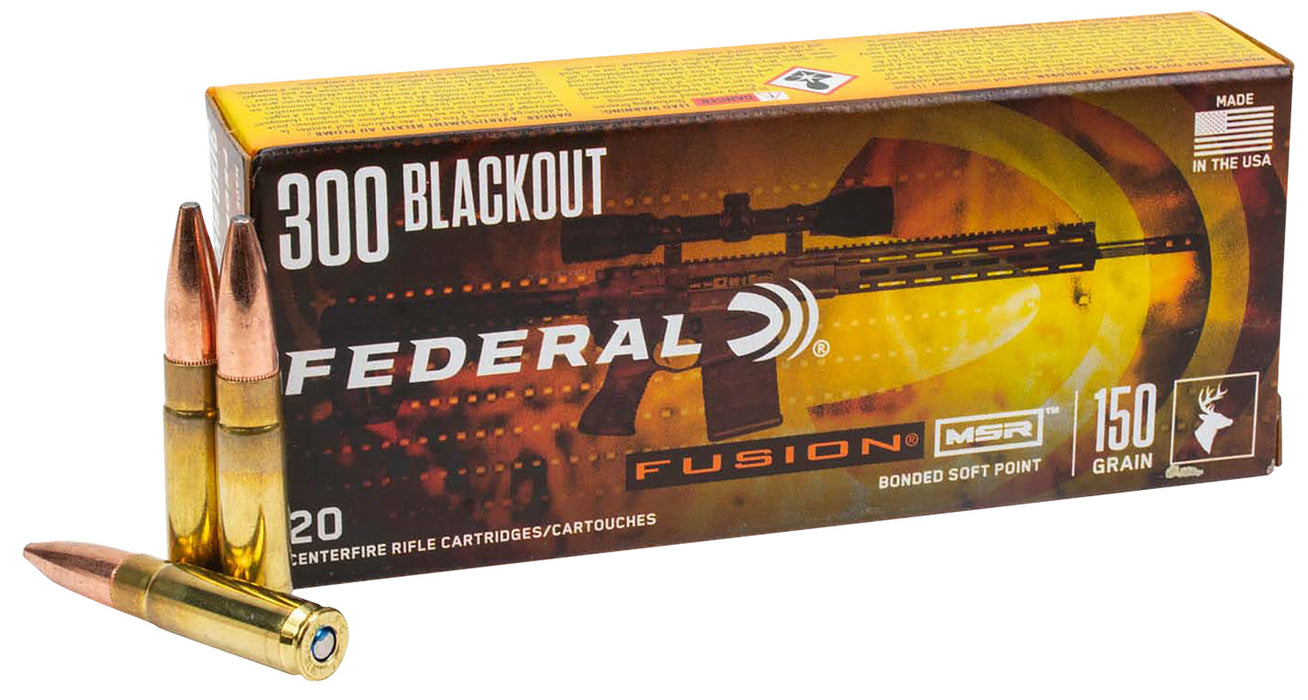 Federal F300BMSR3 Fusion  300Blackout 190gr Bonded Soft Point 20 Per Box/10 Case