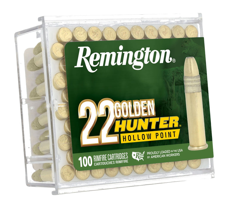 Remington Ammunition R21251 Golden Hunter  22LR 40gr Plated Hollow Point 100 Per Box/50 Case
