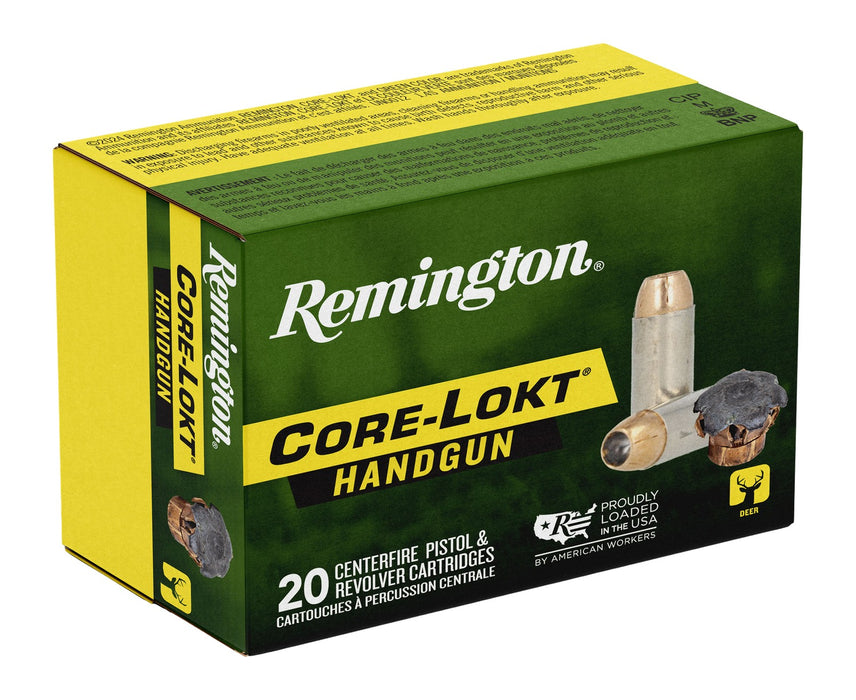 Remington Ammunition R20228 Core-Lokt Handgun 44RemMag 240gr Jacketed Hollow Point 20 Per Box/10 Case