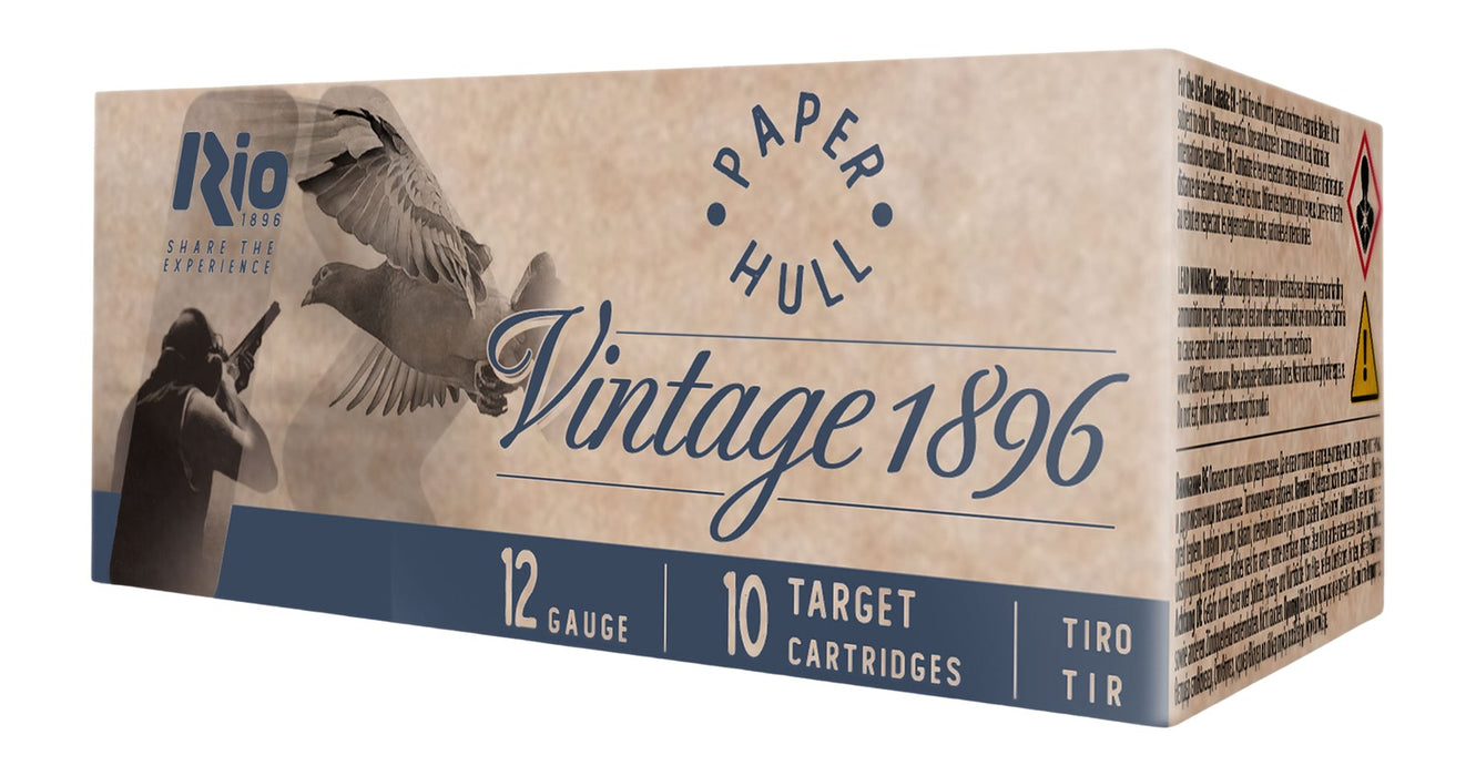 Rio Ammunition VP36FHV8 Vintage 1896 Paper Flyer 12Gauge 2.75" 8Shot 10 Per Box/25 Case