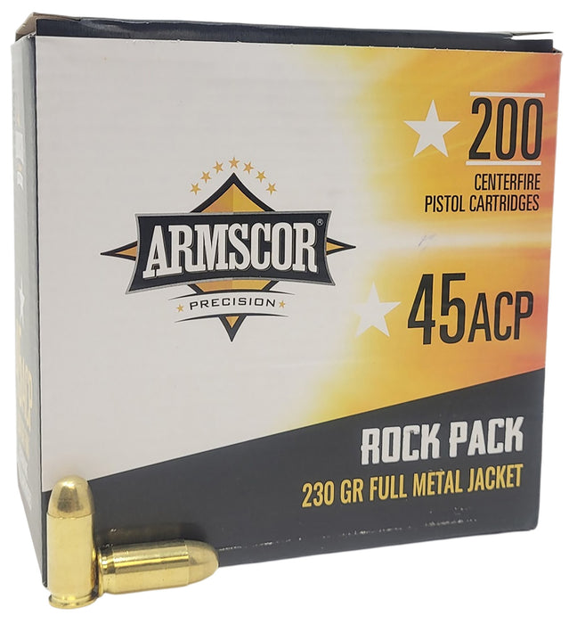 Armscor 50093   45 ACP 230 gr Full Metal Jacket 200 Per Box/ 4 Case