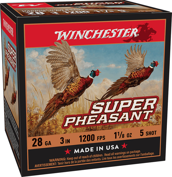 Winchester Ammo X283PH5 Super Pheasant  28 Gauge 3" 1 1/8 oz 5 Shot 25 Per Box/ 10 Case