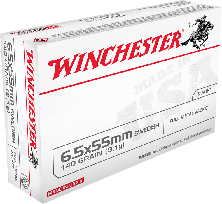 Winchester Ammo USA6555 USA Target 6.5x55Swedish 140gr Full Metal Jacket 20 Per Box/10 Case